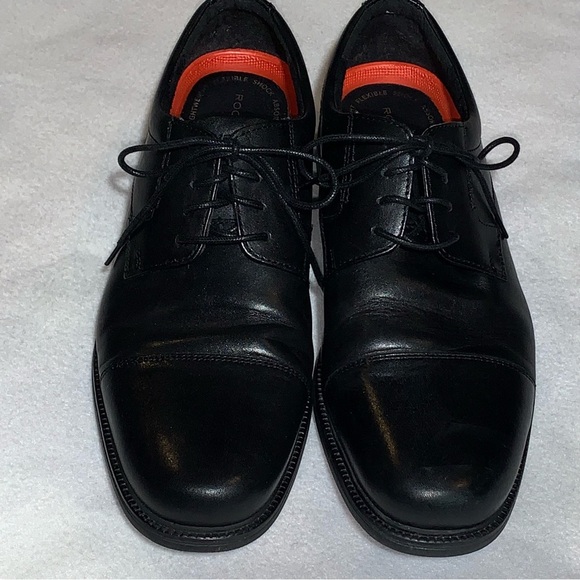 Rockport Plain Toe Mens Black Oxfords Shoes Sz 11.5 - Picture 1 of 8